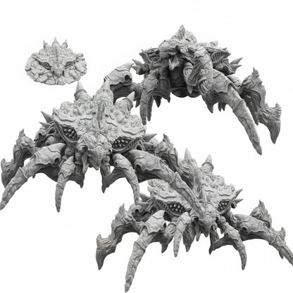 Insectoid Alien Evolved Lurkers Papsikels resin miniature set in grey on white background