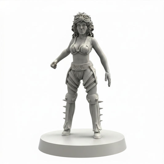 Nexus 6 Replicant Assassin Zhora Bladerunner inspired Papsikels cyberpunk resin miniature front view