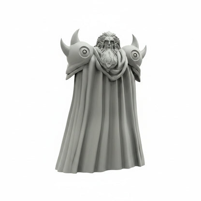 Papsilord Waferdanos human form resin miniature on white background