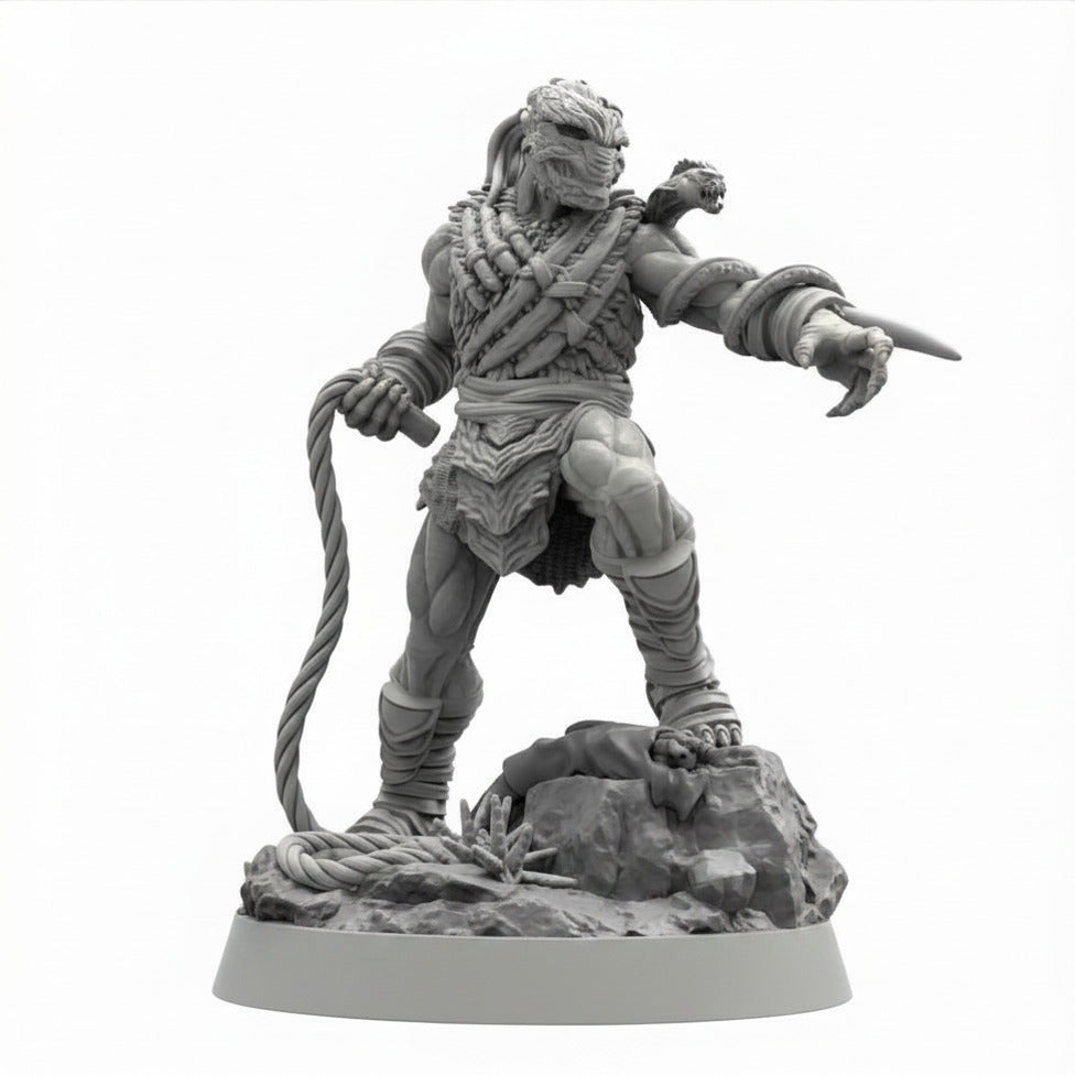 Predator Badlands Dek Organic Bio Armor Skull Hunter resin miniature on white background