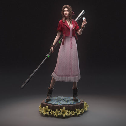 Aerith from Final Fantasy VII (fan art) | Full Model or Bust | Miniature scale 1:12 | h3LL Creator | DIY Model Kit