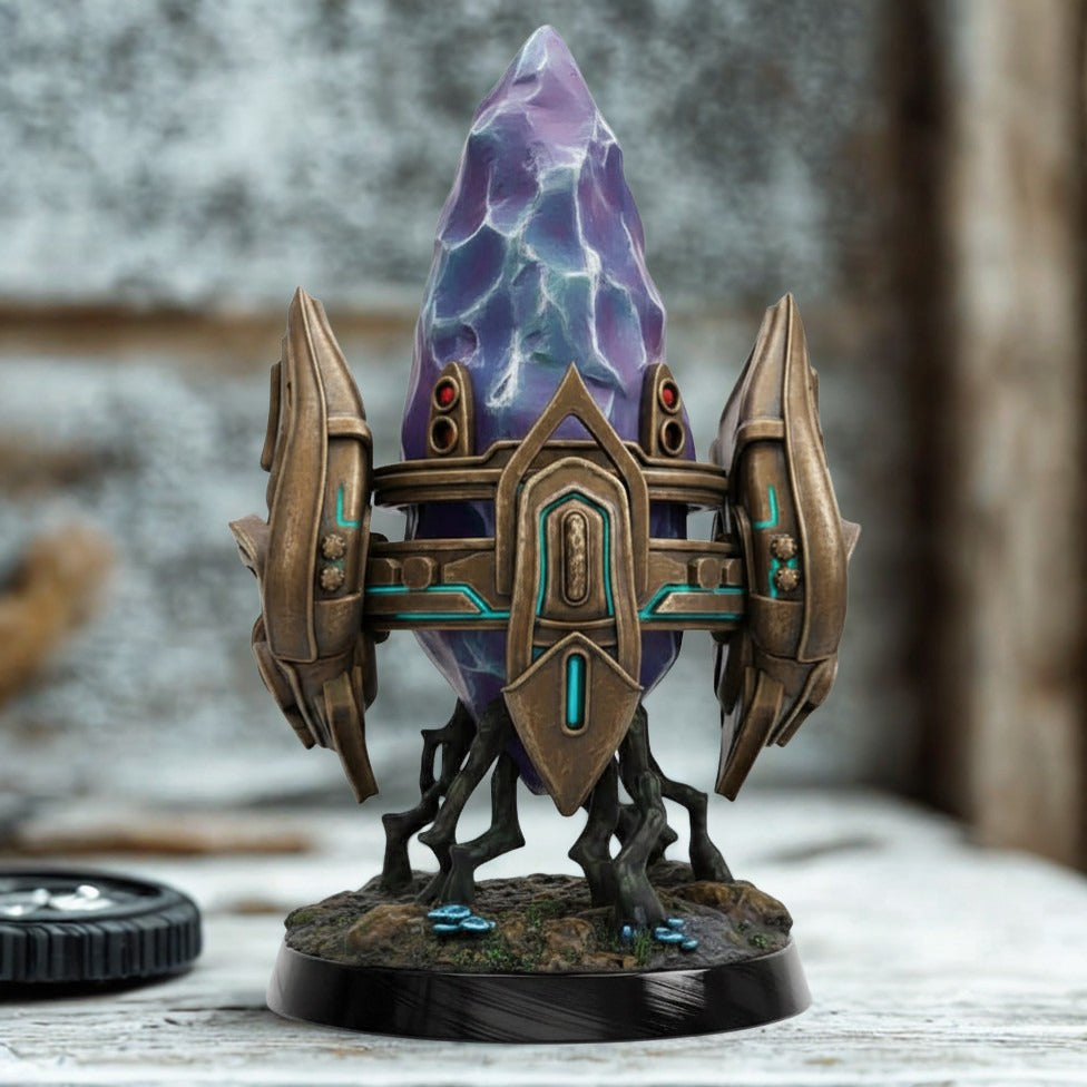 Painted StarCraft inspired Psionic Energy Crystal sci fi display miniature