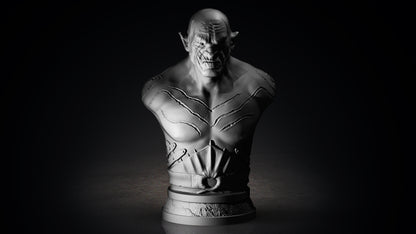 Azog the Defiler Bust Resin Statue Orc Chieftain Figure Unpainted 149mm Fotis Mint