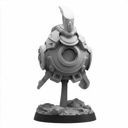 Robotic Drone Probe sci fi resin miniature on white background