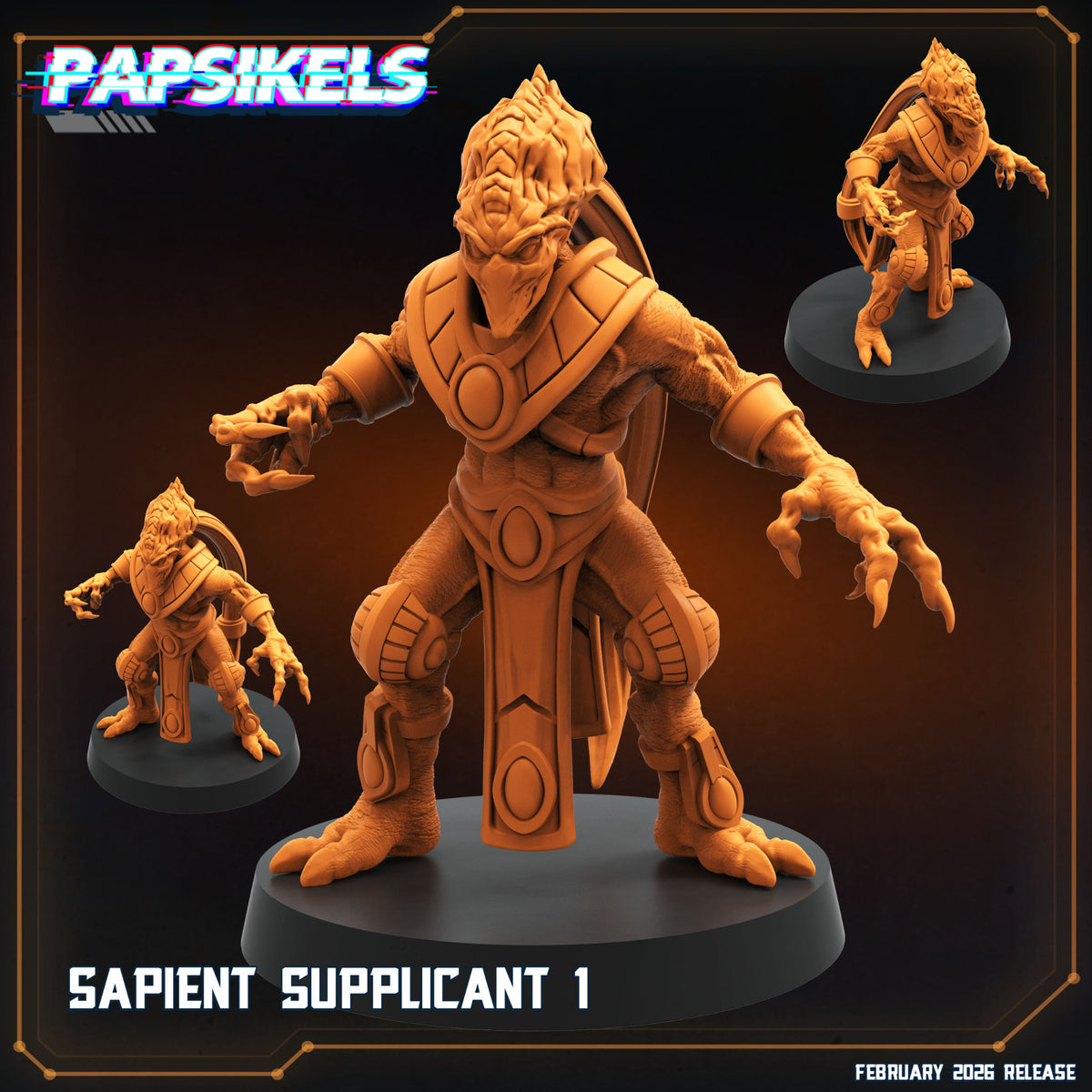 Sapient Supplicant 1 StarCraft inspired Papsikels sci fi alien resin miniature