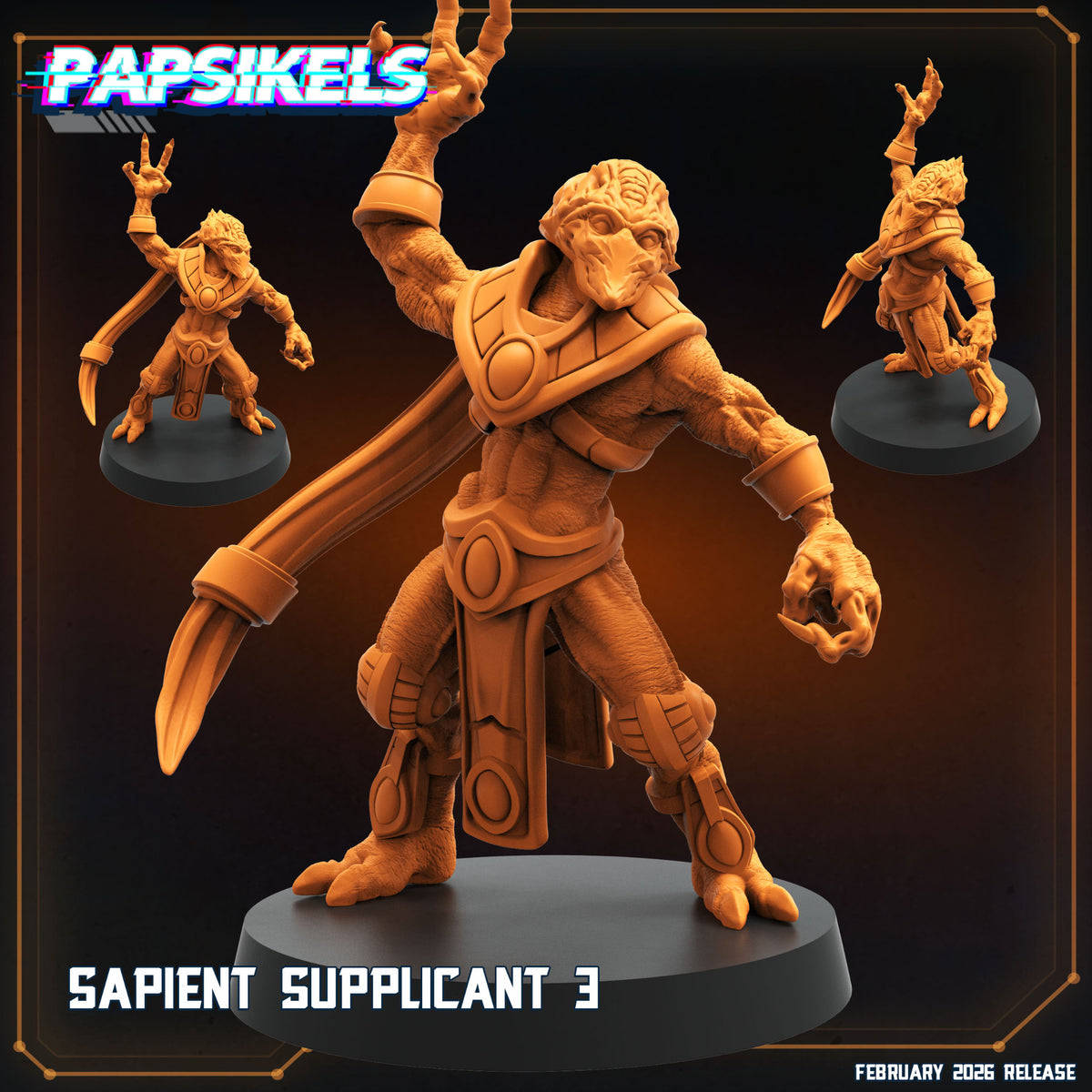 Sapient Supplicant 3 StarCraft inspired Papsikels sci fi alien resin miniature