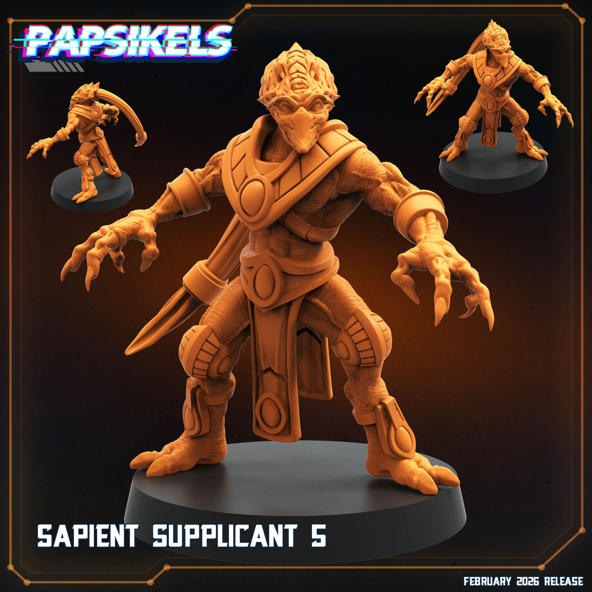 Sapient Supplicant 5 StarCraft inspired Papsikels sci fi alien resin miniature