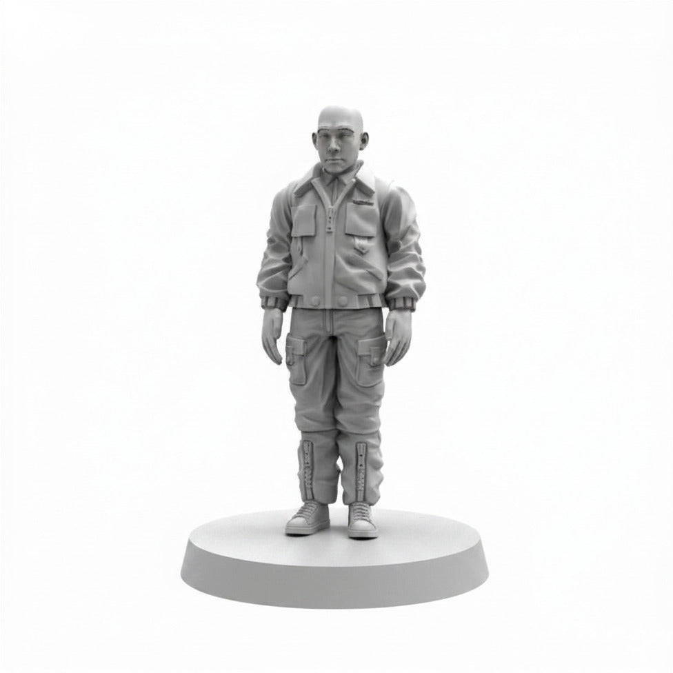 Teng Alien Earth navigation officer Papsikels resin miniature on white background