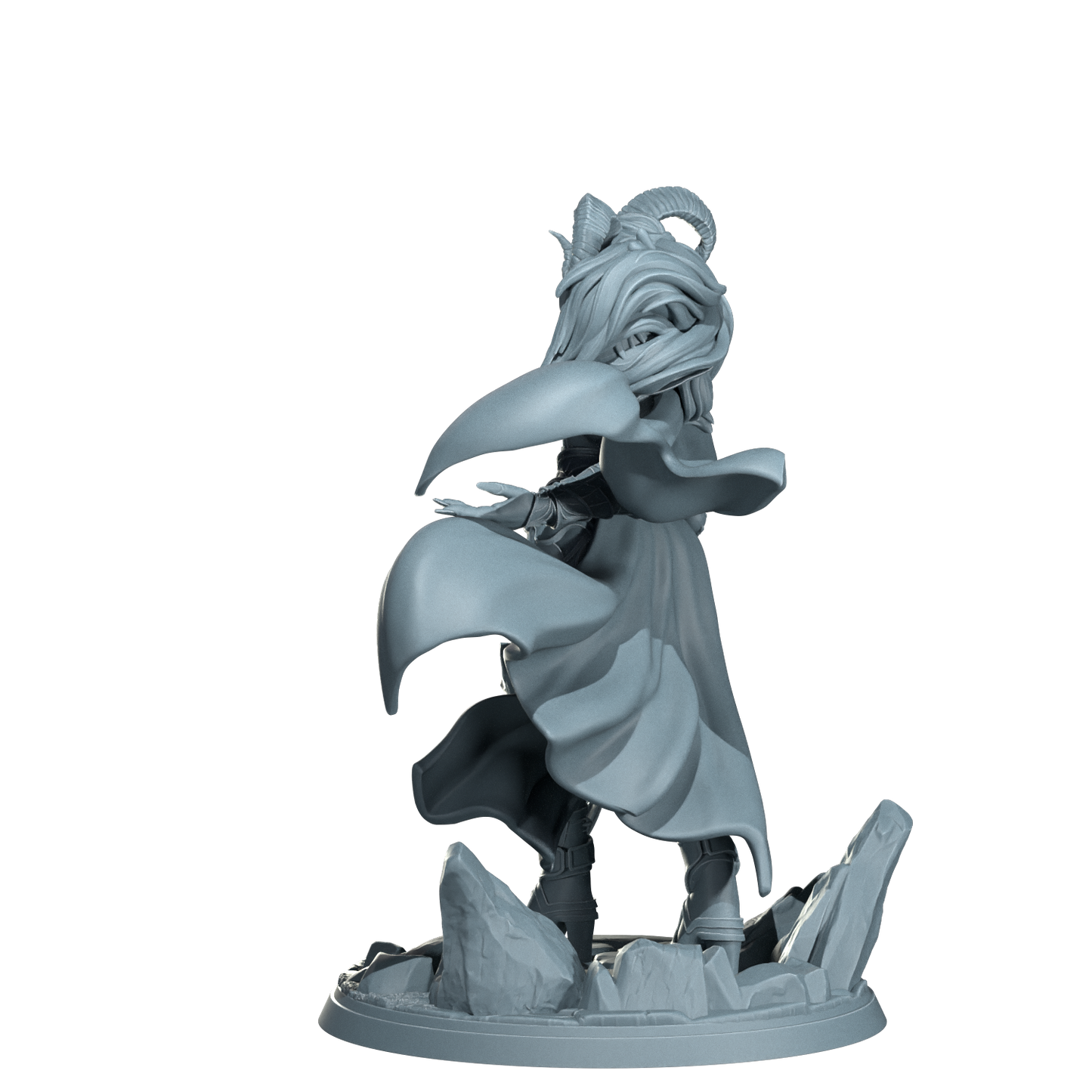 Kaela The Infernal Blade, Tiefling Warrior | Dungeons and Damsels | Cosmondo | 28mm, 32mm, 75mm | Dungeons & Dragons | TTRPG | RPG | Resin