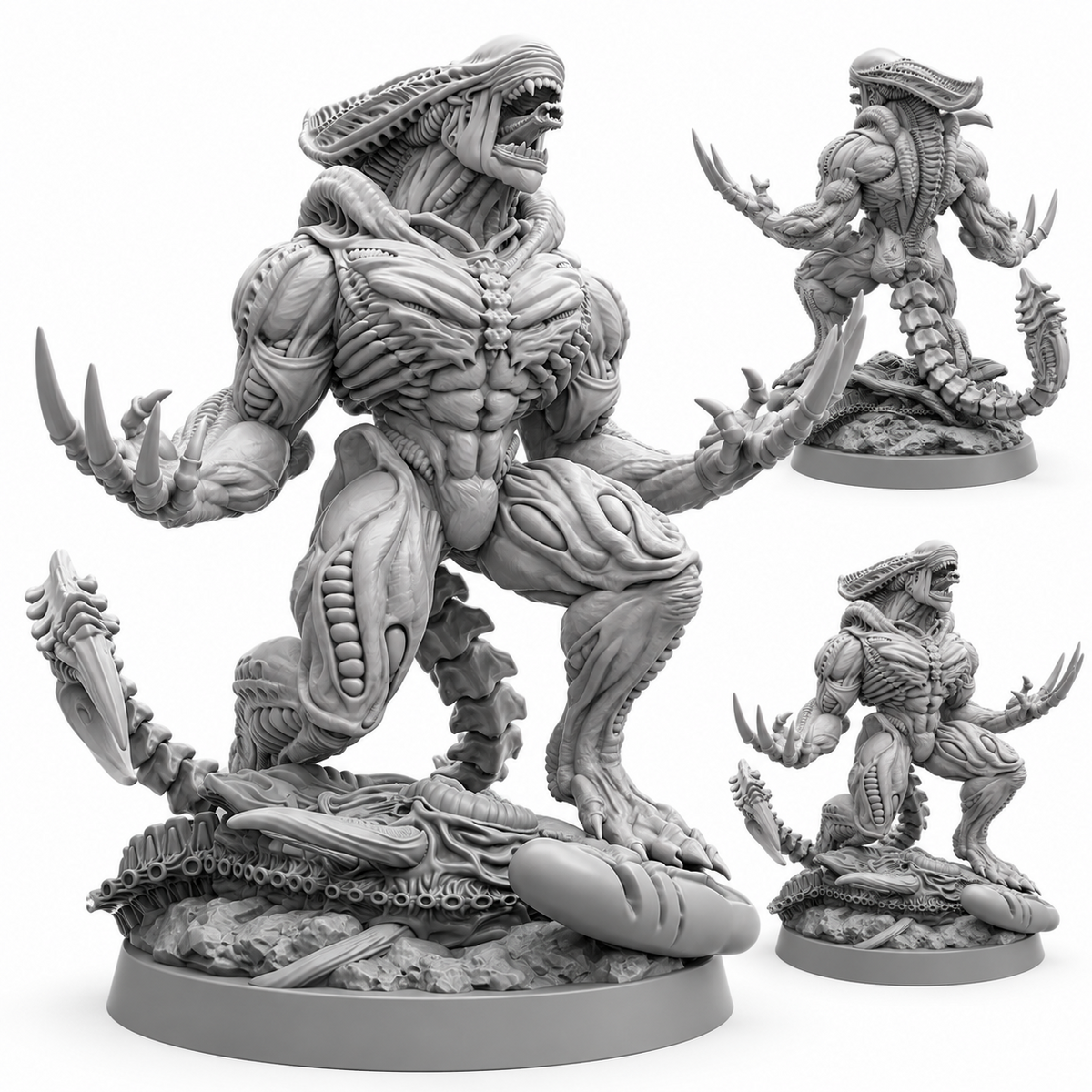 Xeno Wolverine Berserker Aliens Vs Avengers fan art Papsikels resin miniature on white background